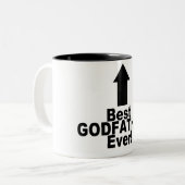 Tasse 2 Couleurs Le meilleur parrain jamais (Devant gauche)