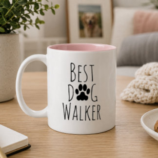 Tasse 2 Couleurs Le meilleur promeneur de chiens qui soit.