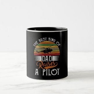 Tasse 2 Couleurs Le Meilleur Roi De Papa Lève Un Pilote