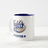 Tasse 2 Couleurs Le meilleur sapeur-pompier des mondes (Devant gauche)