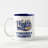 Tasse 2 Couleurs Le meilleur thérapeute de massage des mondes (Gauche)