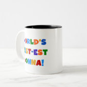 Tasse 2 Couleurs Le meilleurs T-shirts et cadeau lumineux de (Devant gauche)