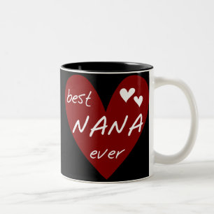 Tasse 2 Couleurs Le meilleurs T-shirts et cadeaux de Nana de coeur
