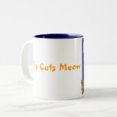 Tasse 2 Couleurs Le Meow de chats (Devant gauche)