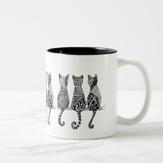 Tasse 2 Couleurs Le miaou du chat (Droit)