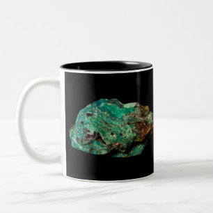 Tasse 2 Couleurs Le minéral vert malachite sur la boue Arrière -