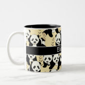 Tasse 2 Couleurs Le motif graphique d'ours panda personnalisent (Gauche)