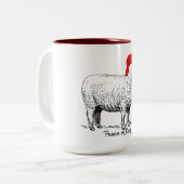 Tasse 2 Couleurs Le mouton de la paix (Devant gauche)