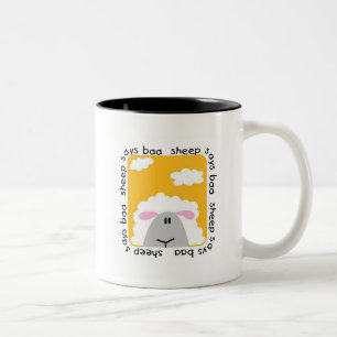 Tasse 2 Couleurs Le mouton indique des T-shirts et des cadeaux de