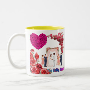 Tasse 2 Couleurs Le nœud d'unité blanc