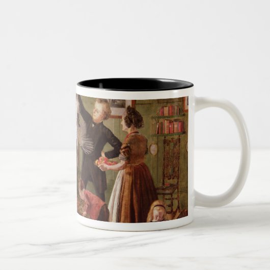 Tasse 2 Couleurs Le panier de Noël (Droit)