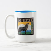 Tasse 2 Couleurs Le Parc national de Denali | Howling Wolf (Gauche)