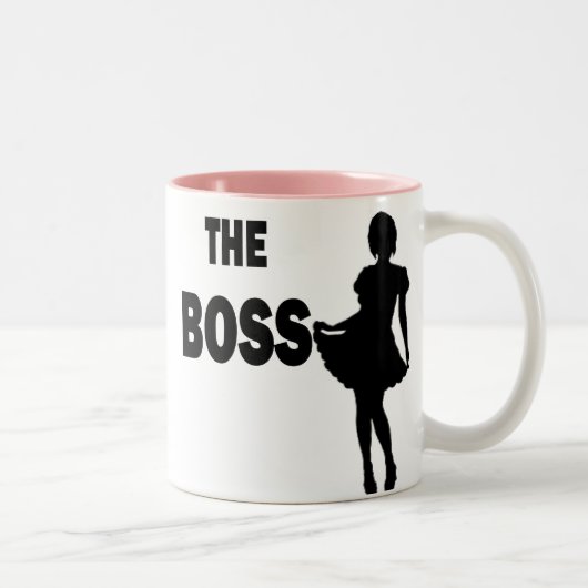 Tasse 2 Couleurs Le patron < is female > double côté (Droit)