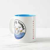 Tasse 2 Couleurs Le pays autoguide le logo (Devant gauche)