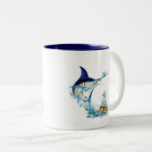 Tasse 2 Couleurs Le pélerin prend l'amorce (Devant droit)