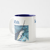 Tasse 2 Couleurs Le pélerin saute Sportfish (Devant gauche)
