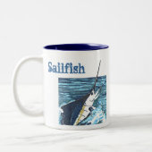 Tasse 2 Couleurs Le pélerin saute Sportfish (Gauche)