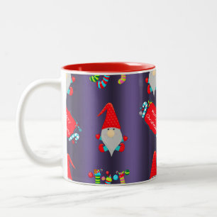 Tasse 2 Couleurs Le Père Noël des Elfes bleues aide Noël