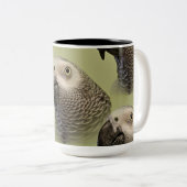 Tasse 2 Couleurs Le perroquet gris africain du Congo (Devant droit)