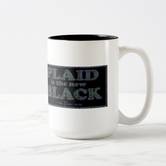 Tasse 2 Couleurs Le plaid est le nouveau noir (Droit)