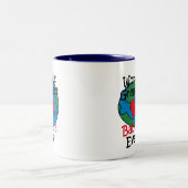 Tasse 2 Couleurs Le plus grand coeur de Babcia du monde (Centre)