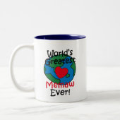 Tasse 2 Couleurs Le plus grand coeur de Memaw du monde (Gauche)