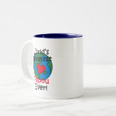 Tasse 2 Couleurs Le plus grand coeur de Papou du monde (Devant gauche)