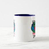 Tasse 2 Couleurs Le plus grand coeur de Papou du monde (Centre)