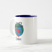 Tasse 2 Couleurs Le plus grand coeur Pa du monde (Devant gauche)