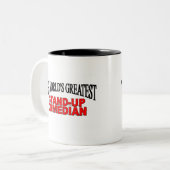 Tasse 2 Couleurs Le plus grand comédien comique du monde (Devant gauche)