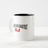 Tasse 2 Couleurs Le plus grand DJ du monde (Devant gauche)