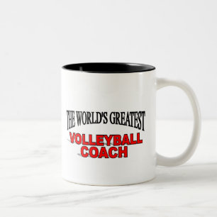 Tasse 2 Couleurs Le plus grand entraîneur du volleyball du monde