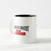 Tasse 2 Couleurs Le plus grand grimpeur de roche du monde (Devant gauche)