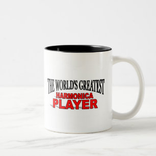 Tasse 2 Couleurs Le plus grand joueur de l'harmonica du monde