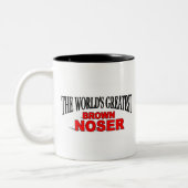 Tasse 2 Couleurs Le plus grand Noser Brown du monde (Gauche)