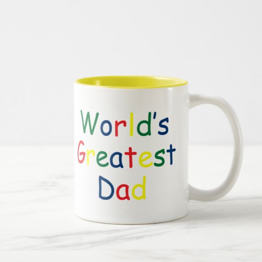 Tasse 2 Couleurs Le plus grand papa des mondes (Droit)