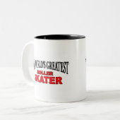 Tasse 2 Couleurs Le plus grand patineur du rouleau du monde (Devant gauche)