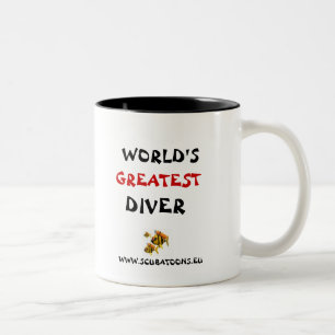 TASSE 2 COULEURS LE PLUS GRAND PLONGEUR DES MONDES