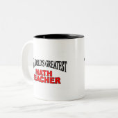Tasse 2 Couleurs Le plus grand professeur de maths du monde (Devant gauche)