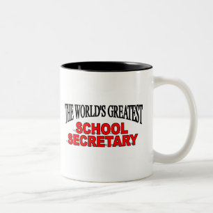 Tasse 2 Couleurs Le plus grand secrétaire de l'école du monde