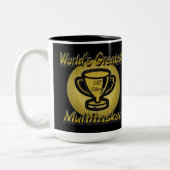 Tasse 2 Couleurs Le plus grand trophée de multictitasker du monde (Gauche)