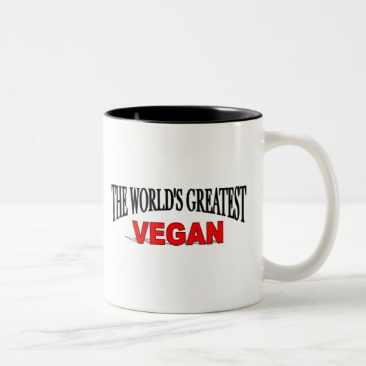 Tasse 2 Couleurs Le plus grand végétalien du monde (Droit)