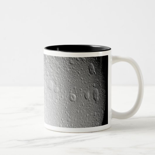 Tasse 2 Couleurs Le pôle Sud de la lune de Saturne Tethys (Droit)