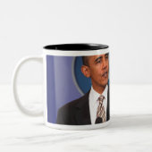 Tasse 2 Couleurs Le Président Barack Obama fait un faire-part (Gauche)
