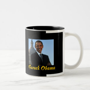 Tasse 2 Couleurs Le Président Barack Obama (mug noir)