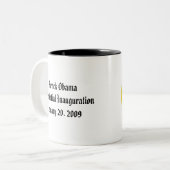 Tasse 2 Couleurs Le Président Obama Inauguration Keepsake (Devant gauche)