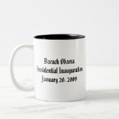 Tasse 2 Couleurs Le Président Obama Inauguration Keepsake (Gauche)