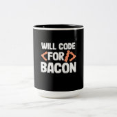 Tasse 2 Couleurs Le Programmeur Va Code Pour Bacon (Centre)