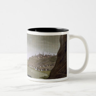 Tasse 2 Couleurs Le Québec et le St Lawrence River, plaquent 4 de