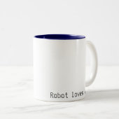 Tasse 2 Couleurs Le robot aime le thé (Devant droit)